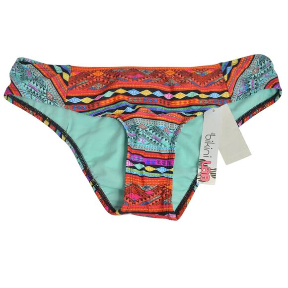 BIKINI LAB 2 Piece Multi-Color Tribal Print Padded Bikini Set, Size Large - Picture 3 of 7